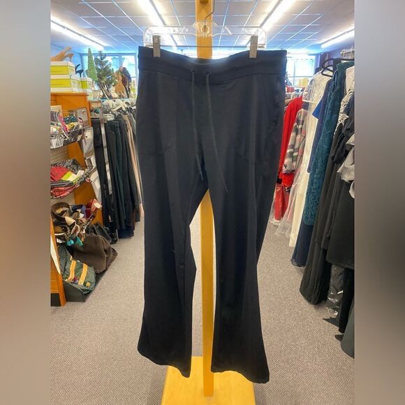 Athleta Ladies Med Black Lounge pants wide Leg - Picture 1 of 3